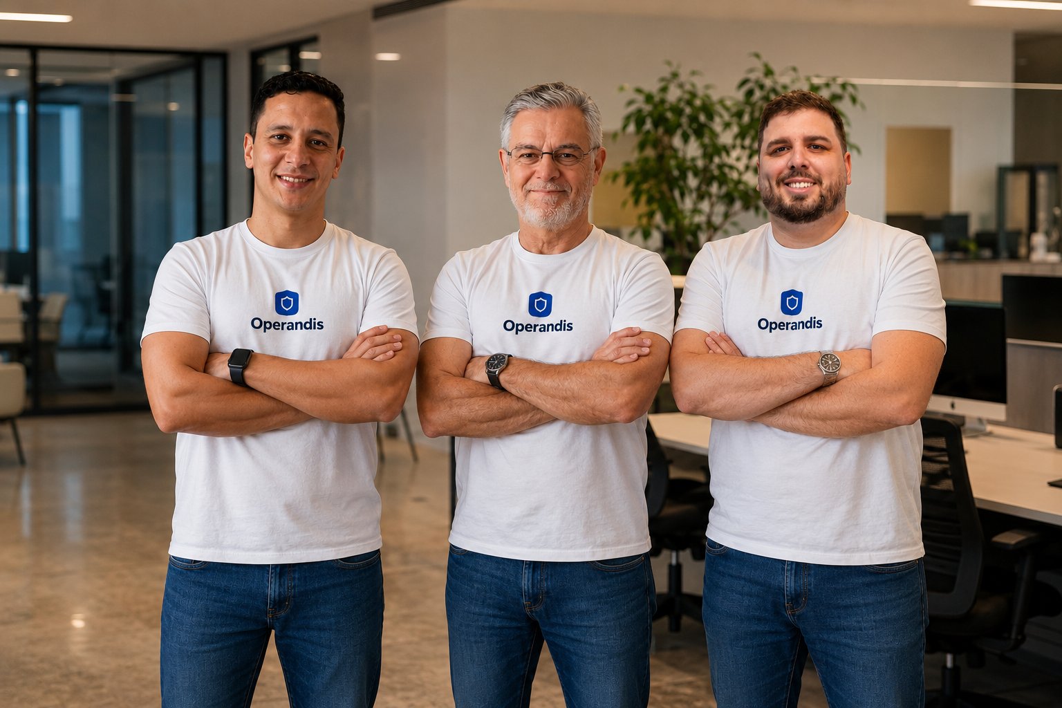 Equipe Operandis: Vinícius Coppini, Valdecir Sbardelini e Kauê Benkendorff